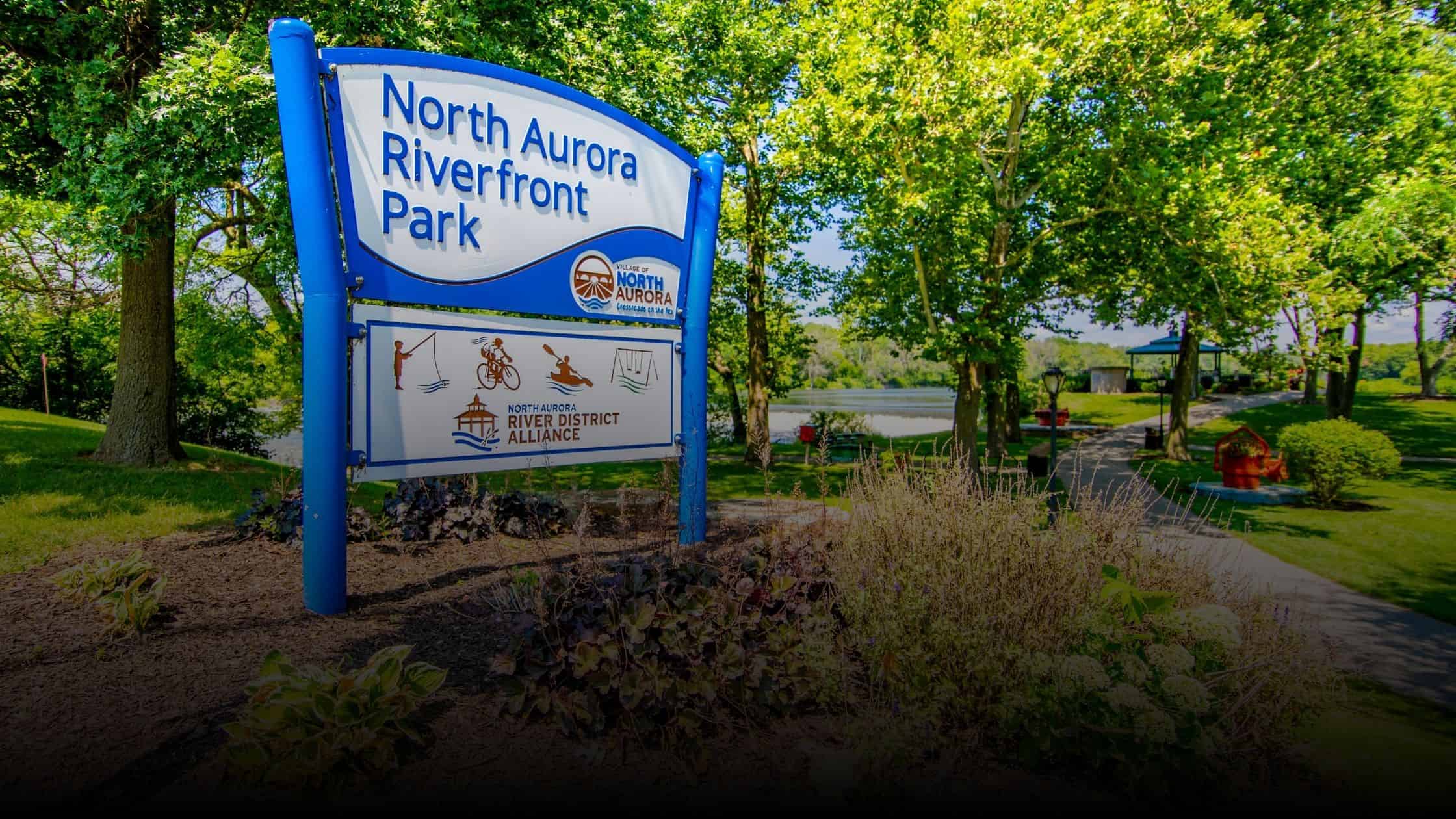 North Aurora Riverfront Park in North Aurora Illinois